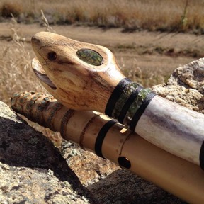 Snake Elk Antler Flute 11